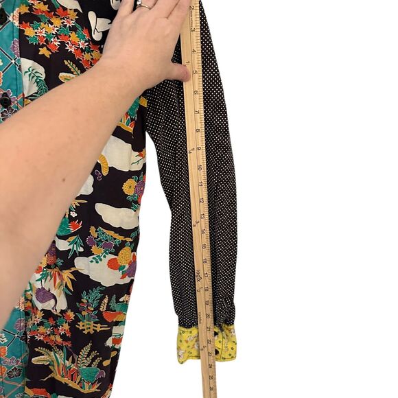 Handmade Button Up Cotton Western Shirt Ducks, Hats, Polka Dots and Flowers M - Picture 5 of 7